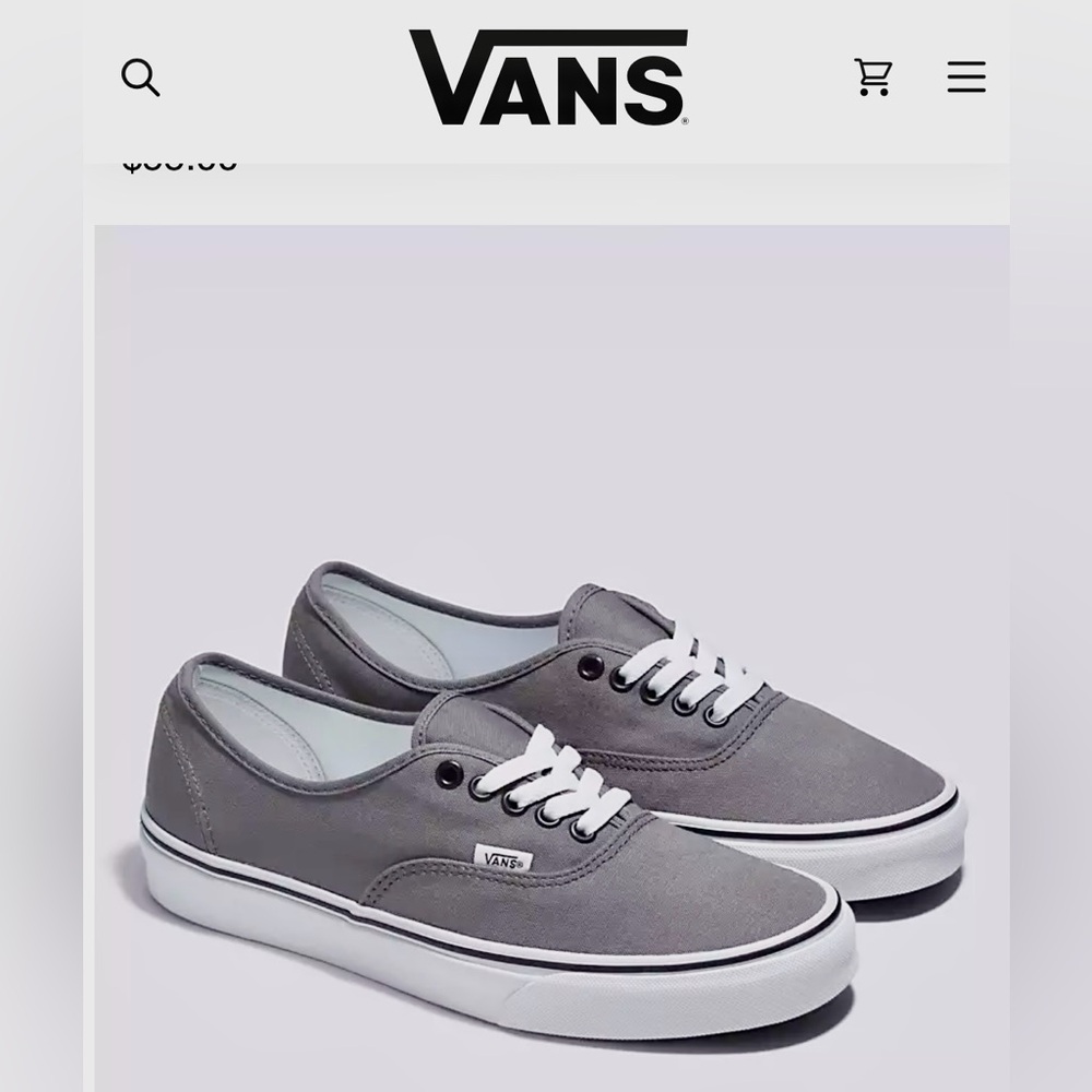 Vans kids gray shoes